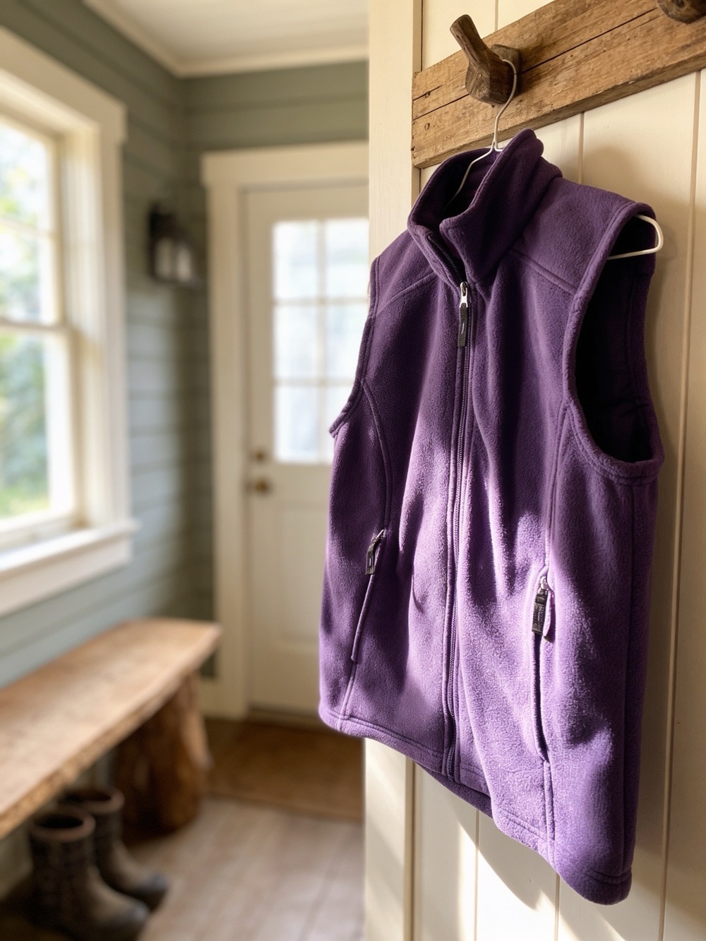 Purple Woman’s Fleece Vest Sz M - Lightweight Layering, Gorpcore, Outdoor Casual